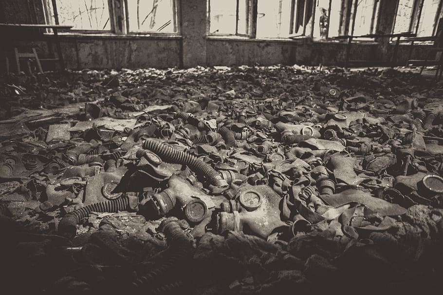 mask, chernobyl, explosion, pripyat, ukraine, abandoned, radioactive, horrifying, chilling, decay