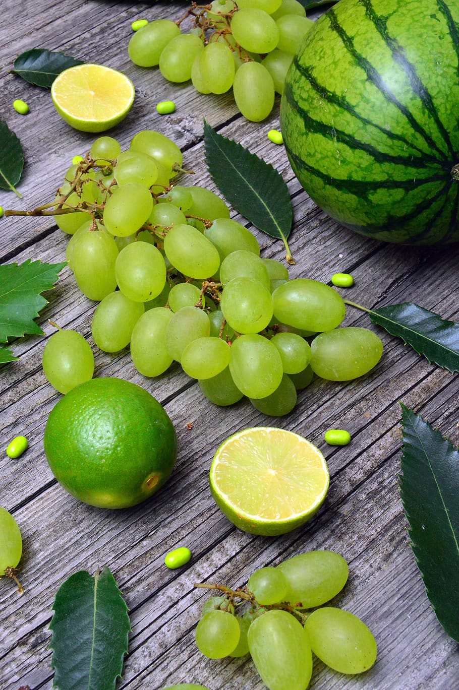 green, melon, fruit, watermelon, food, vitamins, fine, mature, lime, grape