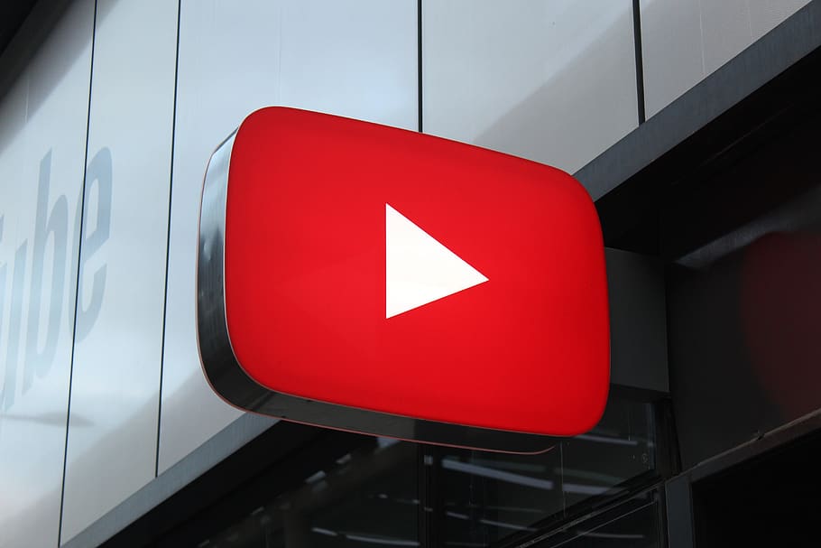 youtube, youtube inc, logotipo do youtube, placa, vermelho, comunicação, orientação, símbolo, dentro de casa, ninguém