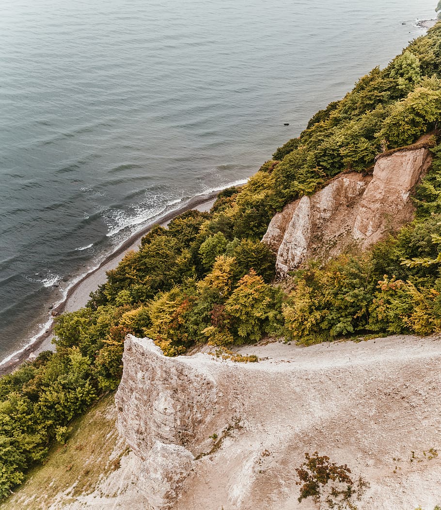 white cliffs, rügen, baltic sea, sea, rock, nature, coast, chalkboard, cliffs, water