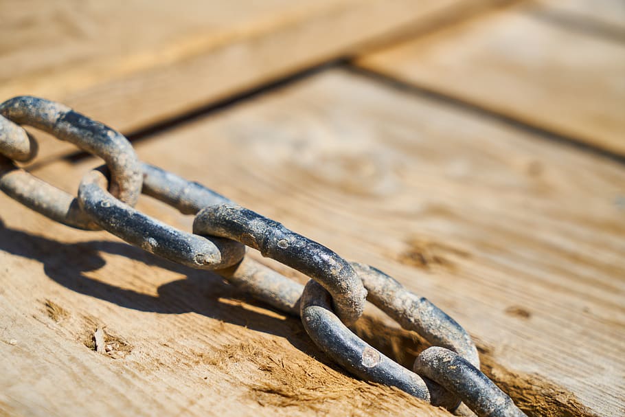 chain, rusty, daniel, wood, ground, marine, iskele, connect, strong, solid