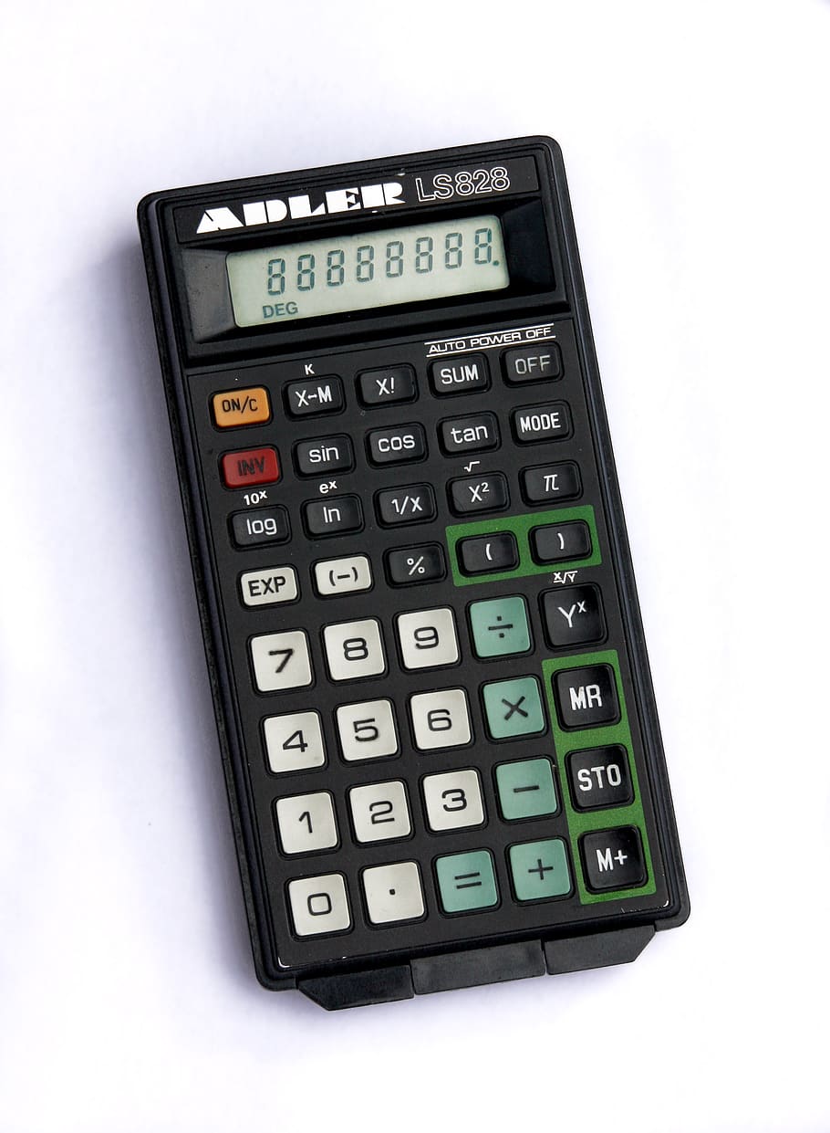 калькулятор, ретро, ​​старый, счет, школа, знания, олдтаймер, номер, Финансы, бизнес