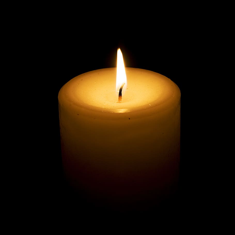 candle, wax, flame, fire, light, burning, fire - natural phenomenon, heat - temperature, indoors, black background