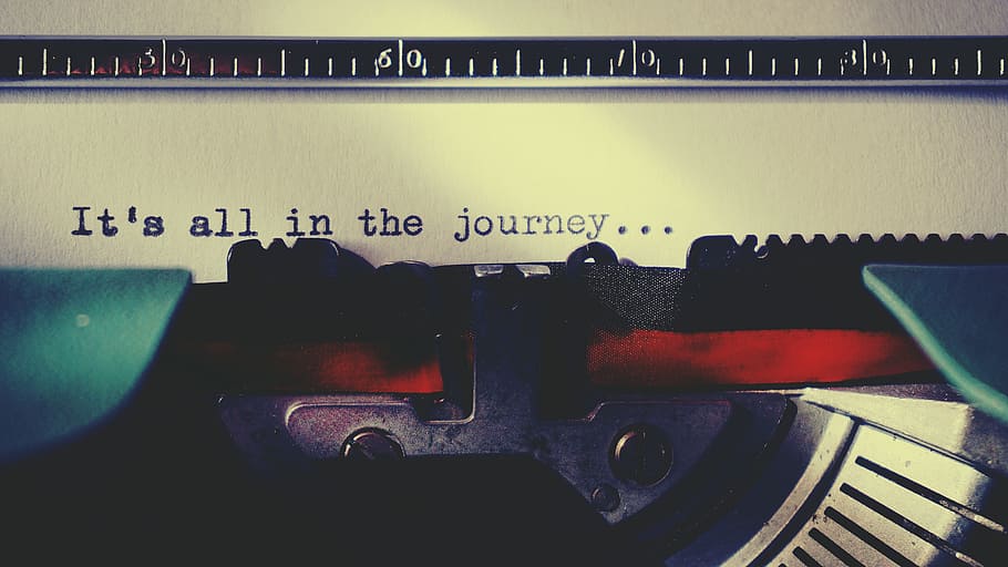 journey, typewriter, typing, text, words, writing, vintage, spell, letters, typography