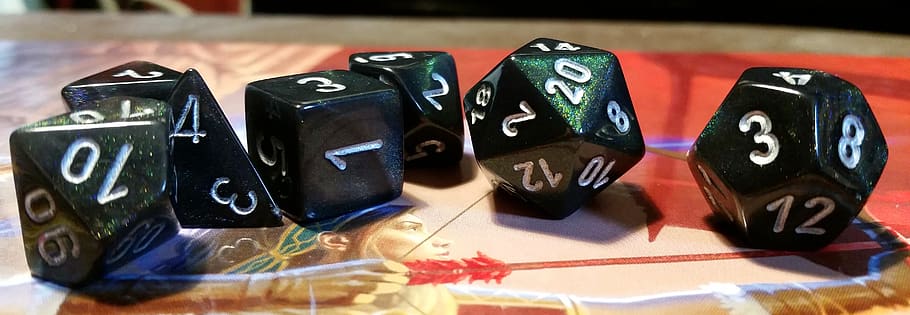 dice, d d, dungeons and dragons, trendy, games, tabletop, game, number, gaming, rpg
