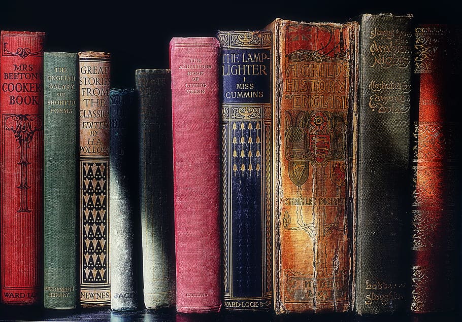 books, old books, bookshelf, literature, reading, vintage, read, learn, publication, book