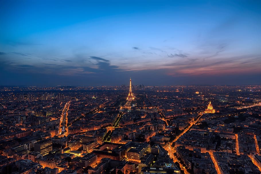 langit di atas paris, kota dan Perkotaan, lanskap kota, Paris, arsitektur, eksterior bangunan, kota, struktur yang dibangun, langit, bangunan