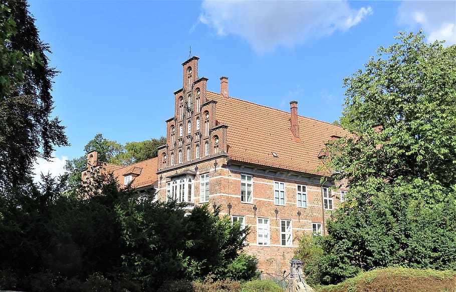 castle, hamburg, mountain village, germany, single hamburger castle, for the first time 1400 mentioned, old building, architecture, gothic style, brick