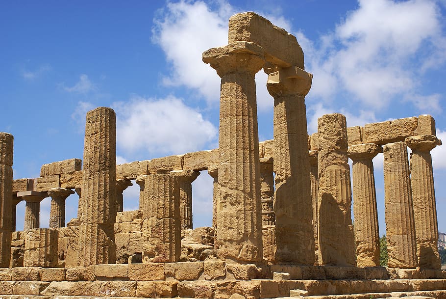 agrigento, the valley of the temples, sicily, italy, temple, juno, akragas, archaeology, architecture, history