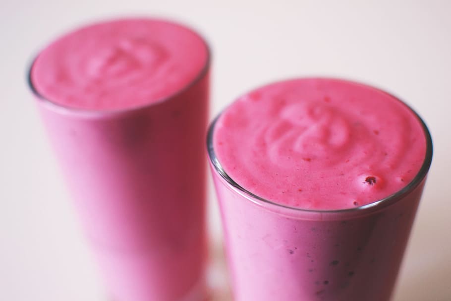 smoothie merah muda, makanan dan minuman, diet, buah, buah-buahan, kesehatan, sehat, milkshake, kocok, smoothie