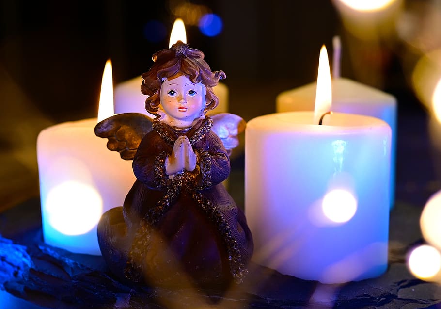 advent, third advent, angel, candlelight, light, christmas jewelry, christmas, candle, fire, flame
