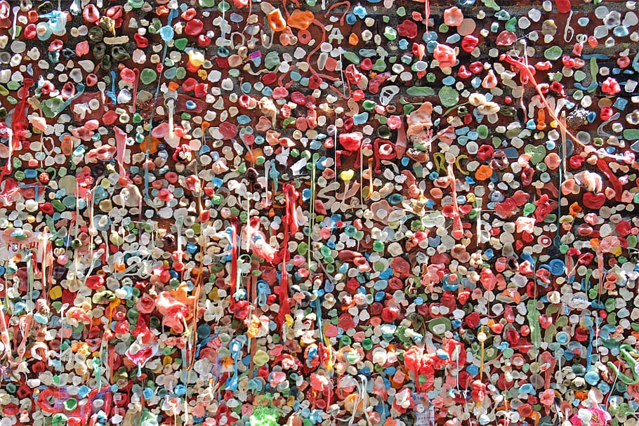 chewing gum, seattle, gum, chew, stick, wall, tourist, landmark, attraction, backgrounds