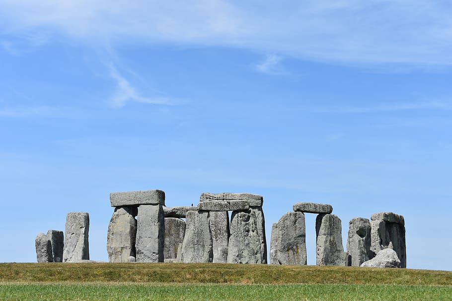 stonehenge, england, uk, united kingdom, perjalanan, monumen, tengara, batu, arkeologi, langit