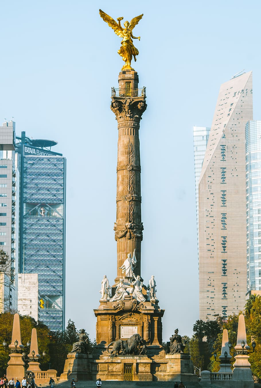 Мексика, CDMX, город, памятник, df, независимость, ангел, мексиканский, архитектура, колонка