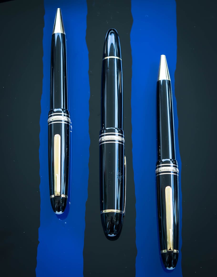 coolie, mont, blanc, bolígrafo, plumín, escribir, objeto, tinta, azul, sin gente