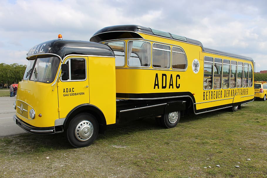 adac, automobile club, oldtimer, district, southern bavaria, supervisor, drivers, truck, mode of transportation, transportation