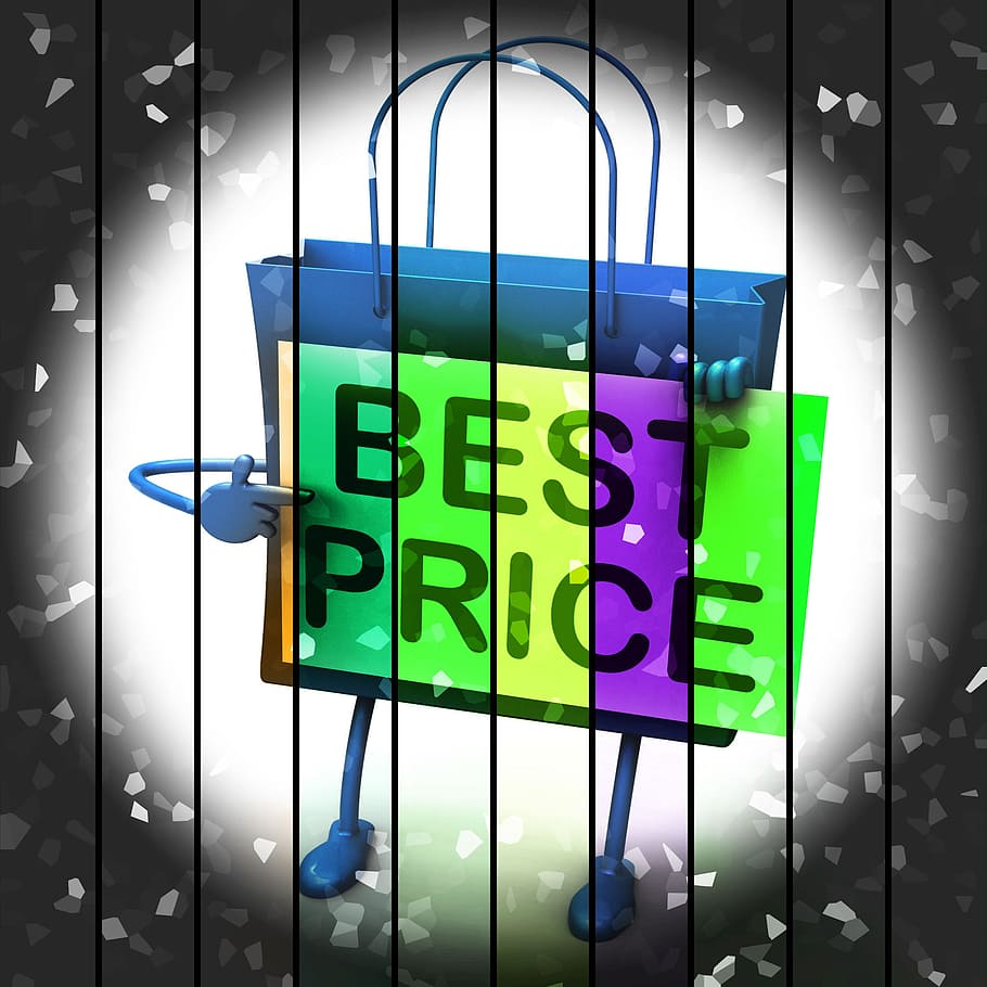 best, price shopping bag, representing, bargains, discounts, bag, bargain, best price, best price bag, business