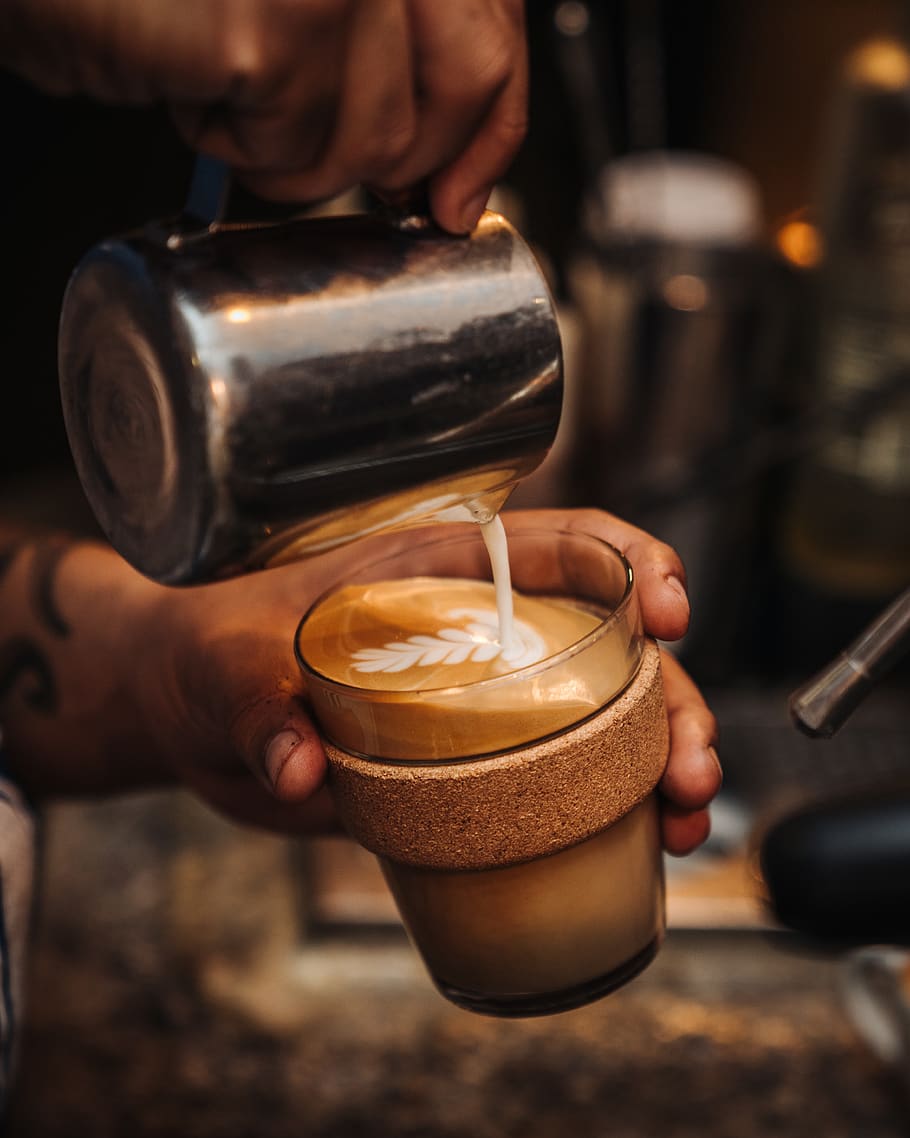 coffee, espresso, latte, drink, refreshment, food and drink, human hand, coffee - drink, hand, holding