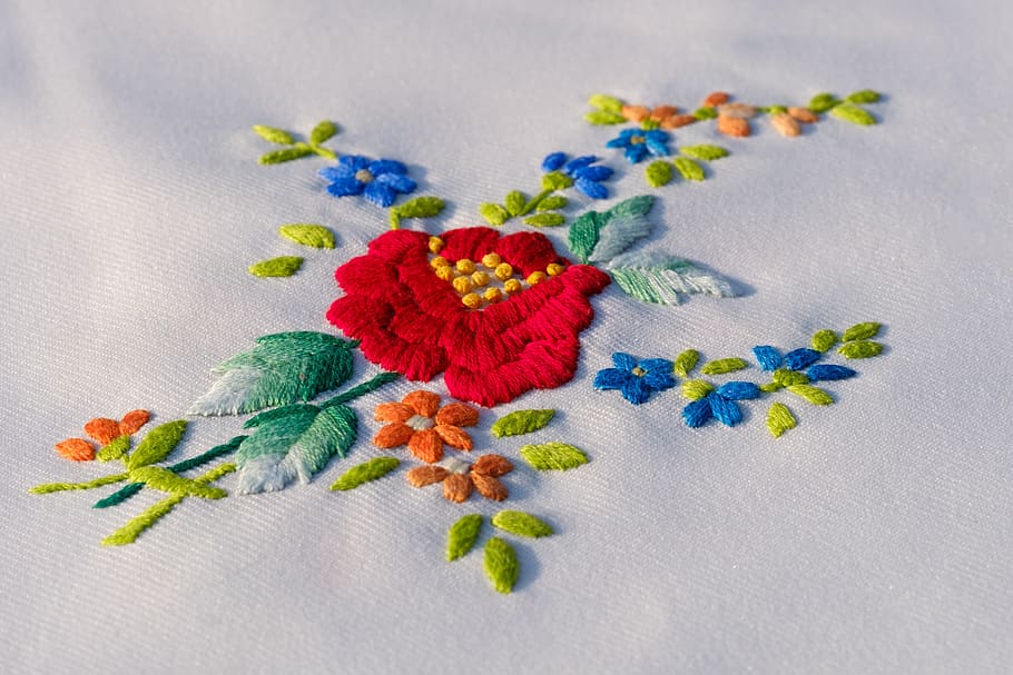 embroidery, embroidered, craft, handmade, seamstress, decoration, deco, art, thread, yarn