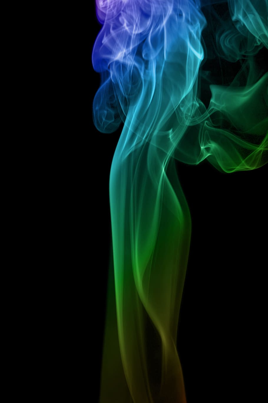 абстракция, аромат, ароматерапия, фон, цвет, запах, дым, дым - физическая структура, черный фон, движение