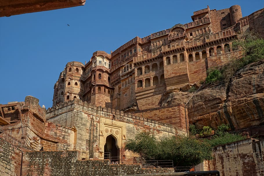 Jodhpur, India, arquitectura, antiguo, viajes, antigüedad, turismo, históricamente, palacio, pared