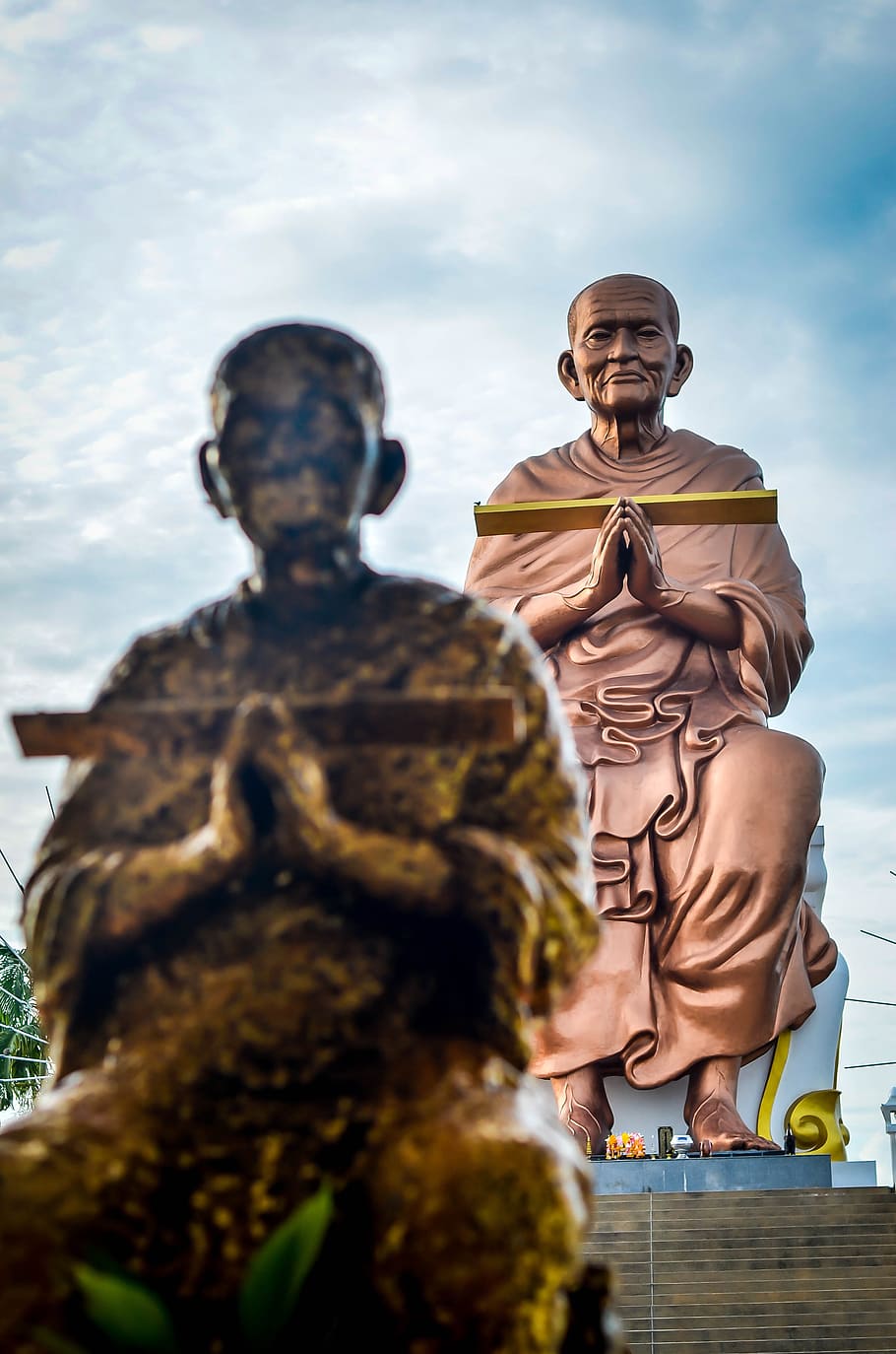monje tailandés, ayudhaya, tailandia, tailandés, monje, budismo, cultura, tradicional, religión, buda