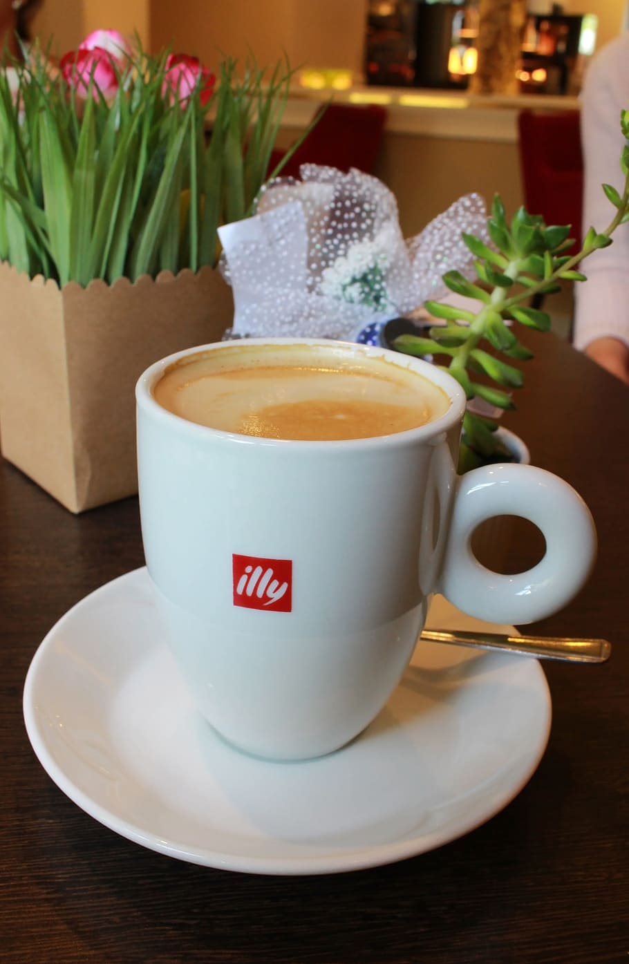 cup, illy, branded, coffee, -, illycaffe, italian coffee roasting company, specializing, espresso, editorial use
