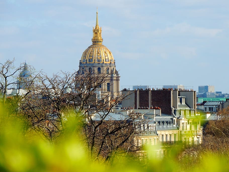 esplanade des invalides, museum of the army, paris, france, europe, french, building, monument, famous, capital