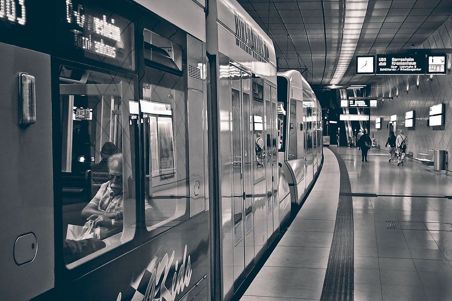 metro, underground, station, architecture, train, urban, city, railway station, düsseldorf, trainstation