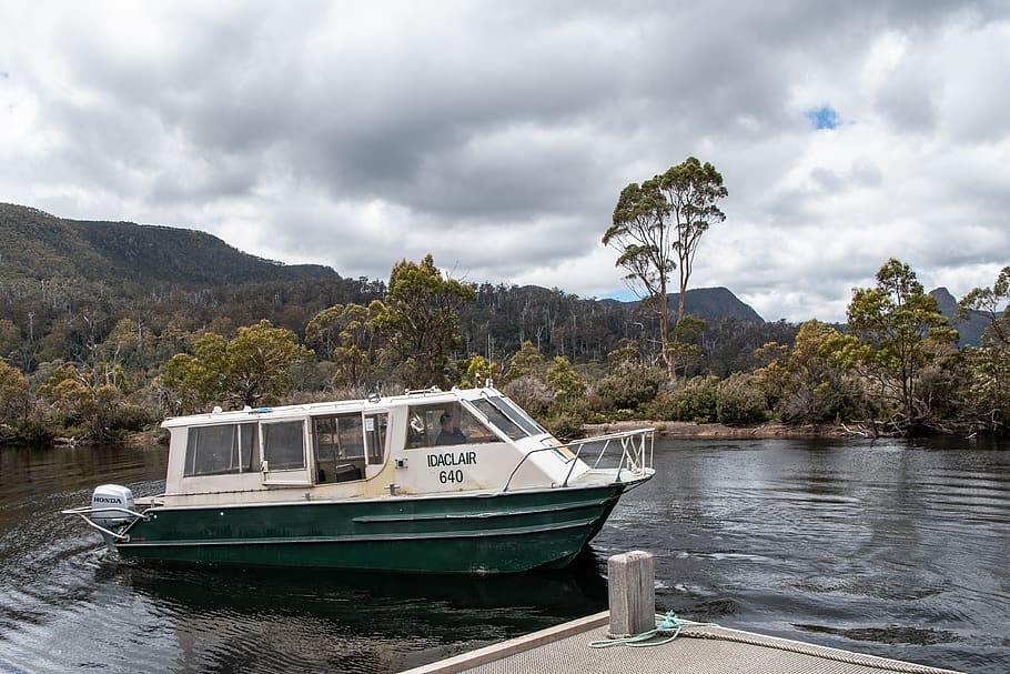 ferry, boat, lake st clair, tasmania, national park, transport, overland track, outdoors, water, transportation