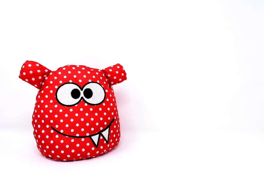 monster, fabric, funny, cute, friendly, smiley, figure, face, fun, cool