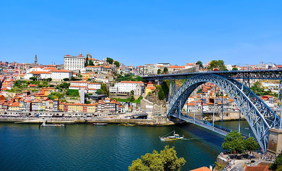 jembatan luis i, -, porto, portugal, terpanjang, bertingkat, jembatan logam, dunia, 1866, situs warisan dunia UNESCO