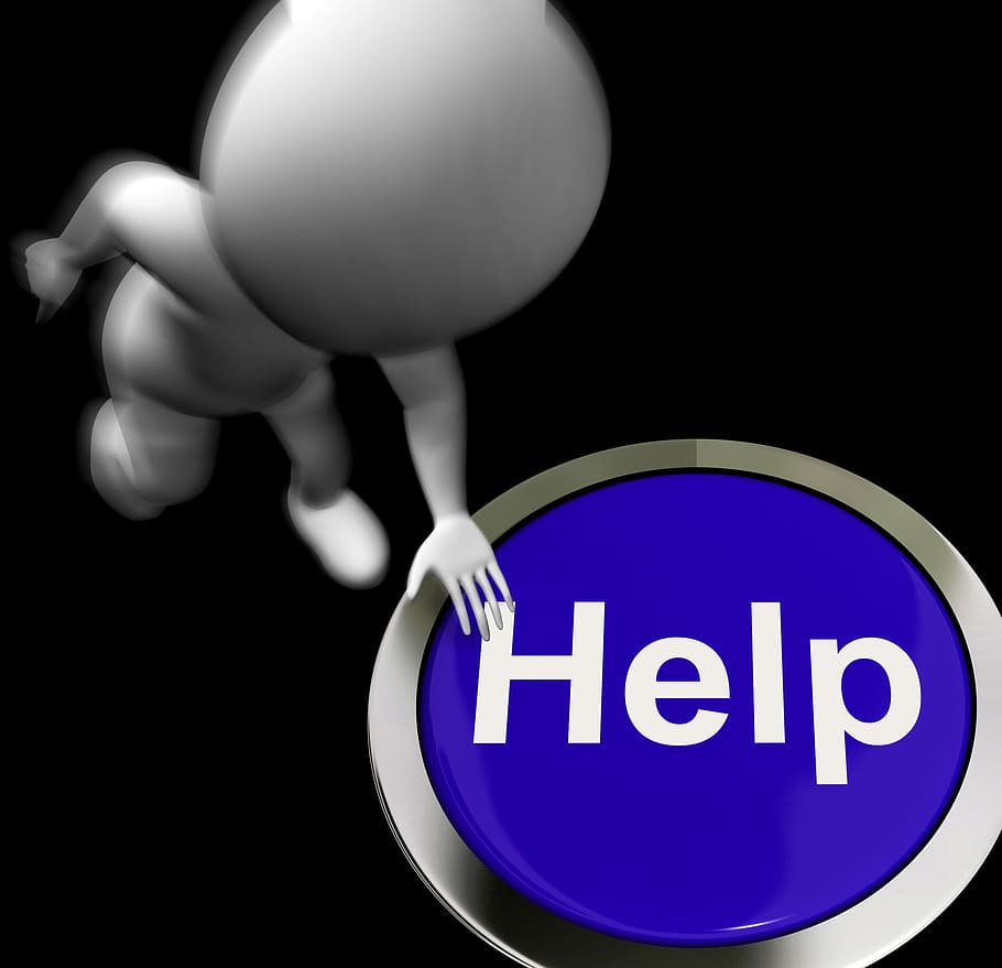 ayuda, presionado, lo que significa ayuda de asistencia, servicio, asistencia, botón, crisis, emergencia, ayudado, ayudante