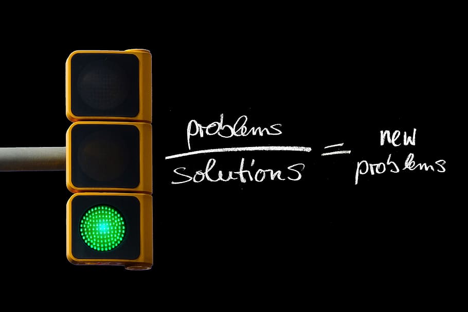 problem, solution, equation, font, traffic lights, green, circuit, think, problem solution, challenge