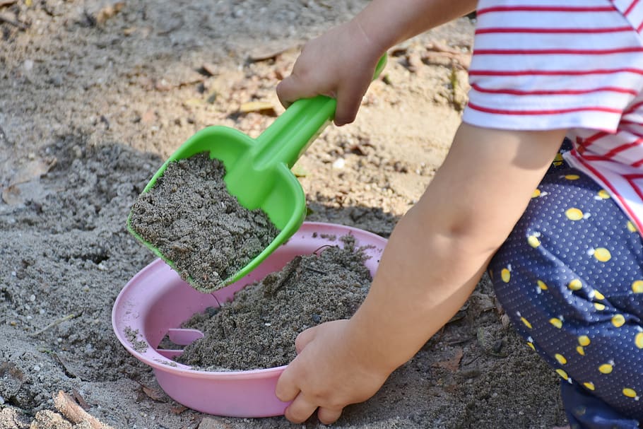 child, small child, sand, play, playground, cute, childhood, summer, toys, happy