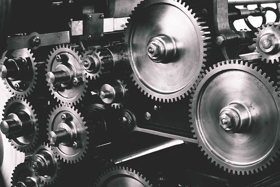 gears and cogs, various, engineering, factory, industrial, industry, machinery, metal, equipment, technology