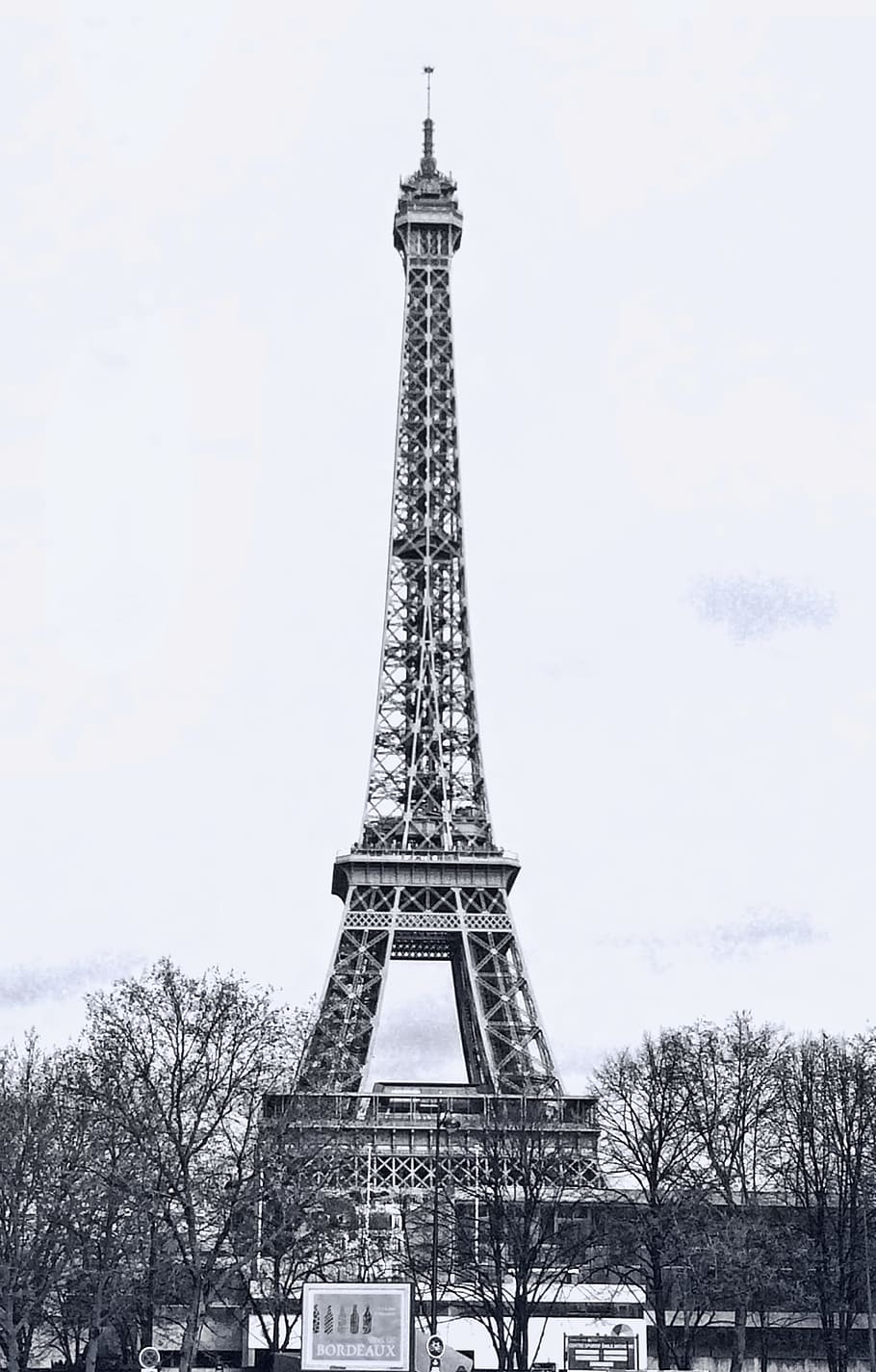 eiffel tower, france, historic, paris, landmark, travel, skyscraper, city, clouds, sky