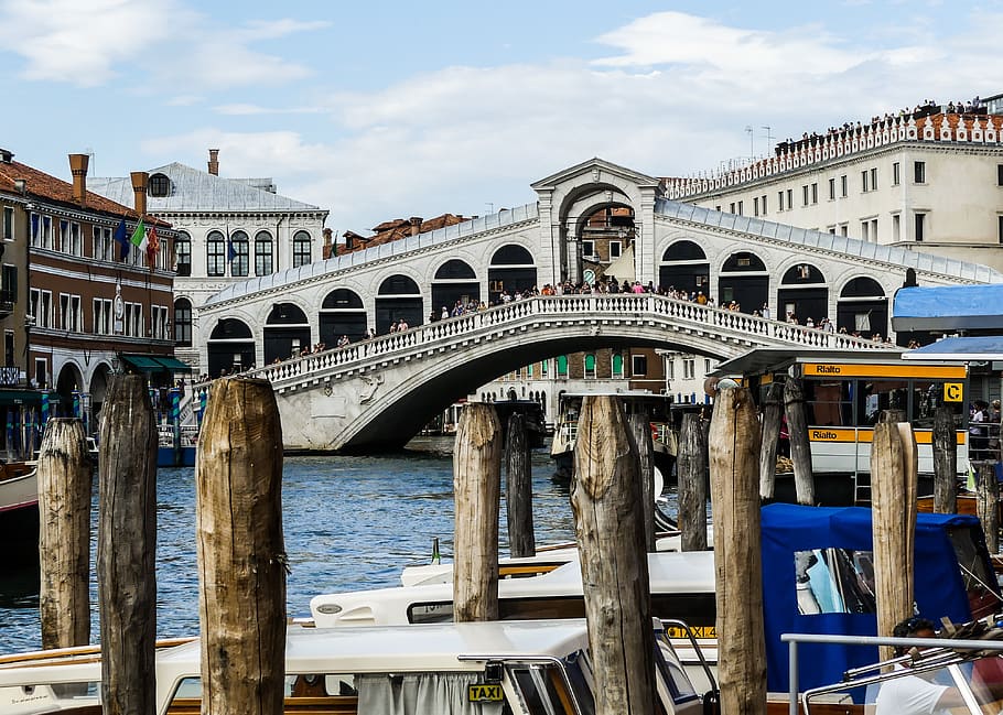 Veneza, lagoa, centro histórico, canal, Vêneto, Itália, água, rio, barcos, arquitetura