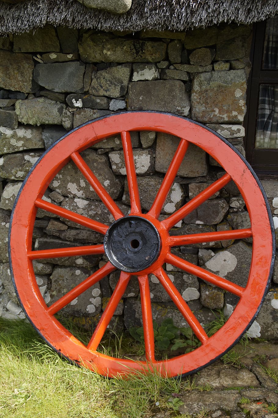 wagon wheel, carriage wheel, wheel, wooden wheel, old, spokes, wood, antique, agriculture, historically