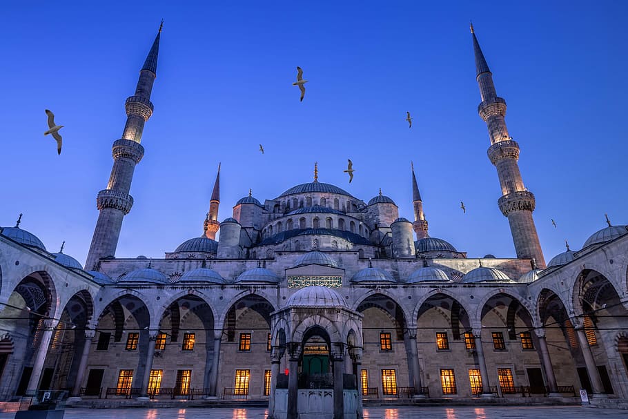 mezquita en turquía, arquitectura, islam, islámico, musulmán, estructura construida, exterior del edificio, religión, cielo, destinos de viaje