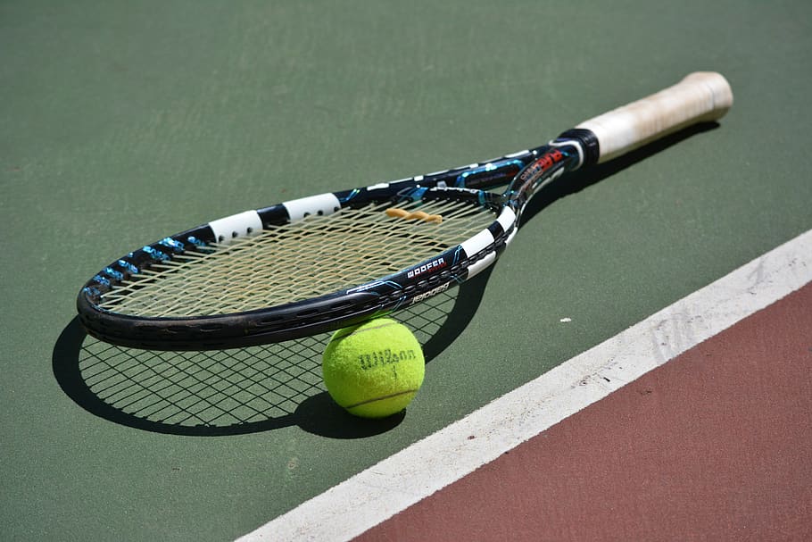 tennis, sport, racquet, ball, court, game, sports equipment, racket sport, green color, tennis ball