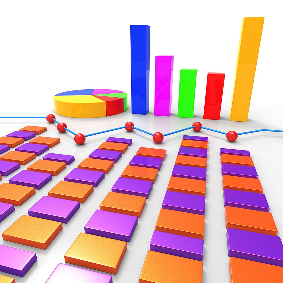 relatório gráfico, indicando, dados de lucro, estatístico, análise, negócios, gráficos, comércio, comercial, empresa