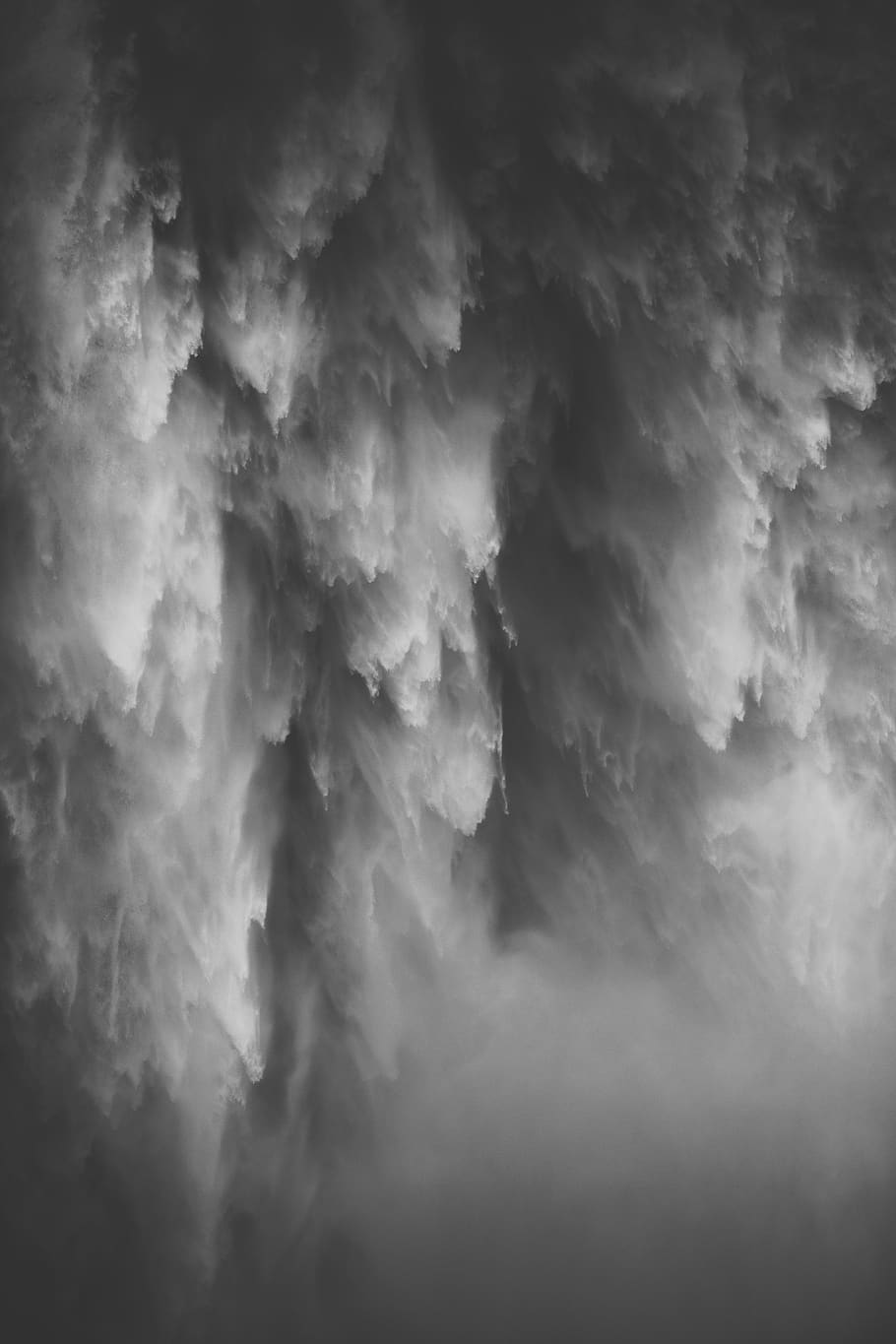 waterfalls, water, cascade, black and white, flowing, landscapes, falls, wet, outdoors, scenery