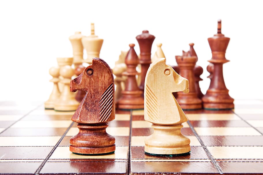 Batalla, tablero, marrón, negocios, desafío, ajedrez, tablero de ajedrez, cerrar, competencia, decisión