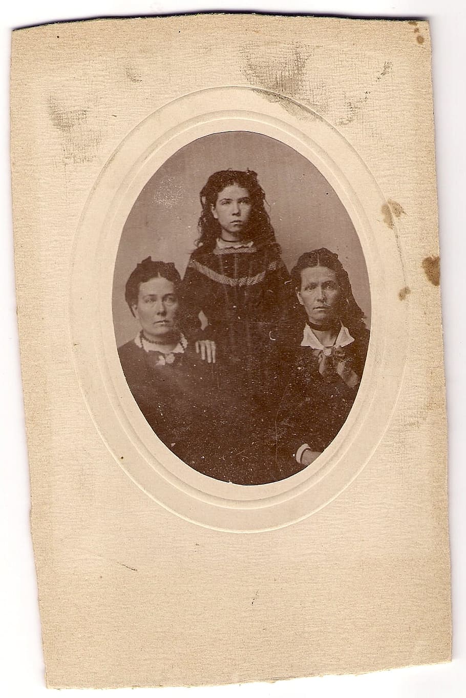 vintage, woman, women, girl, old, fashioned, antique, posed, family, photograph