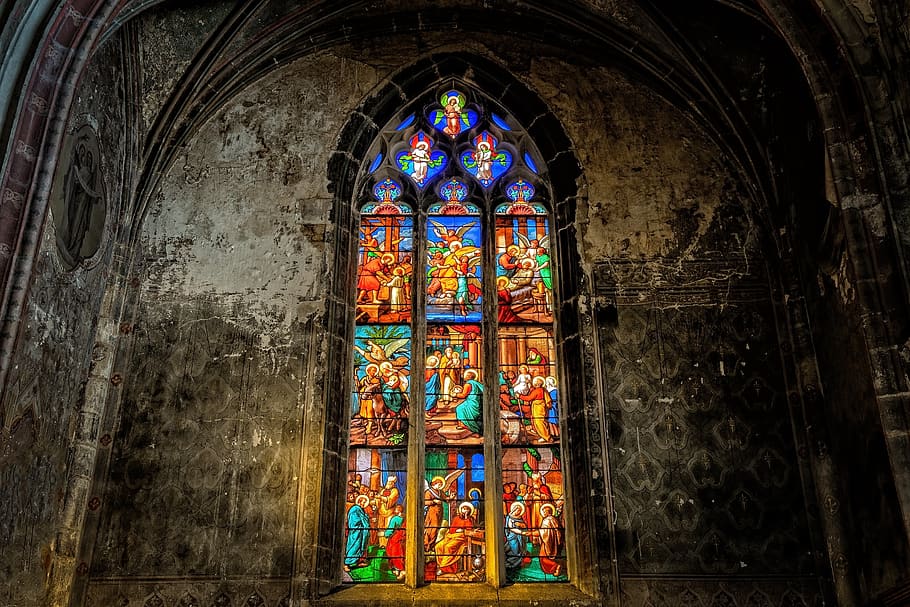 igreja, janela, colorida, janela da igreja, vidro, luz, vitral, janela de vidro, janela de vitral, capela