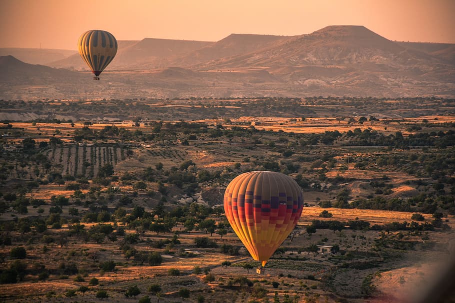 turkey, cappadocia, tourism, nature, landscape, travel, sunrise, balloon, ballooning, baloon