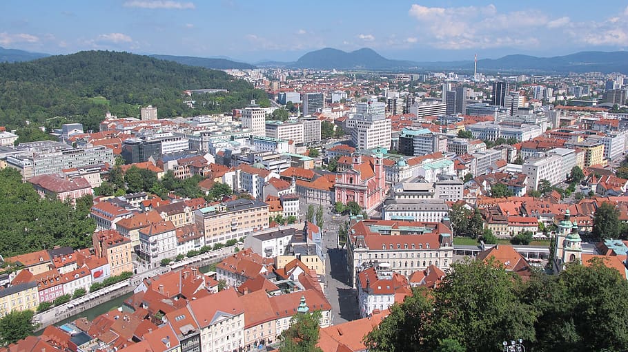 slovenia, ljubljana, architecture, old town, ljubljanica, building exterior, built structure, building, roof, city