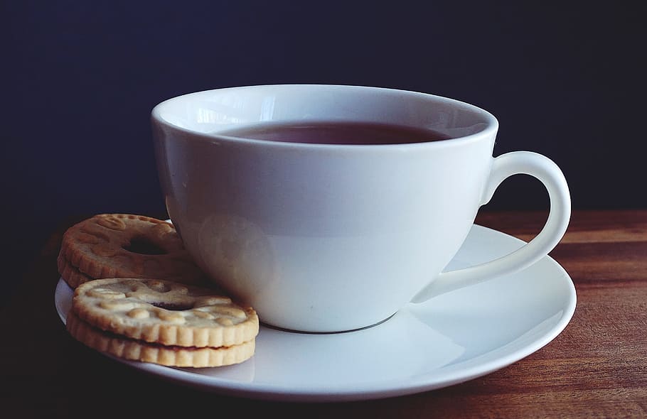 xícara de chá, café, biscoitos, bebidas, Comida e bebida, beber, caneca, xícara, refresco, Bebida quente