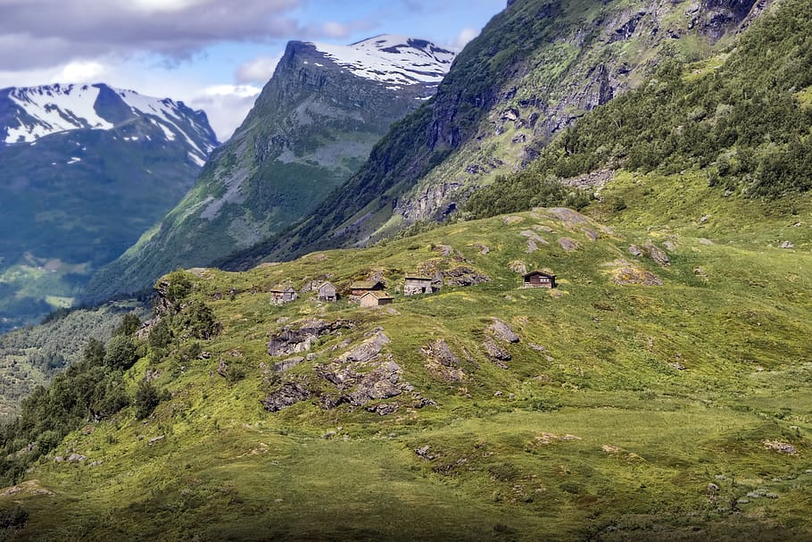 norwegia, gunung, lanskap, fjord, panorama, alam, keindahan di alam, scenics - alam, pemandangan yang tenang, lingkungan